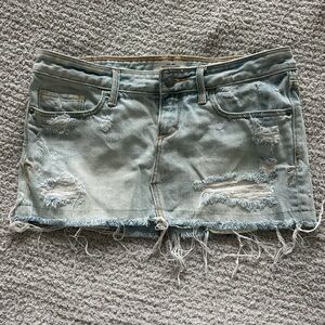 abercrombie denim mini skirt